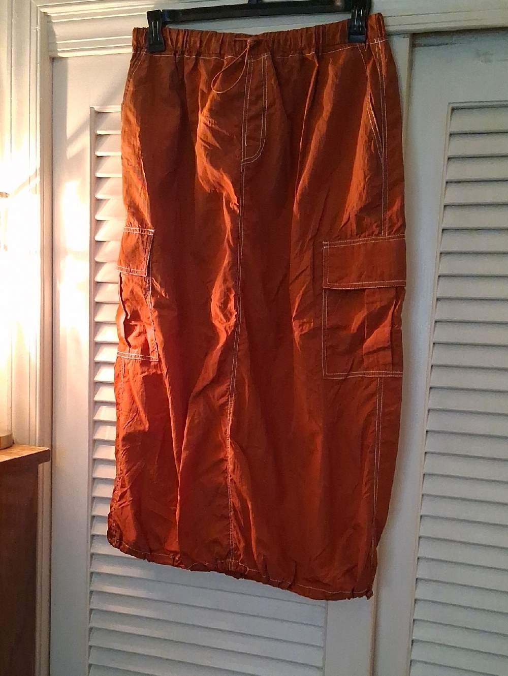 NWOT - SHEIN Cargo Skirt-Style in Rust Orange